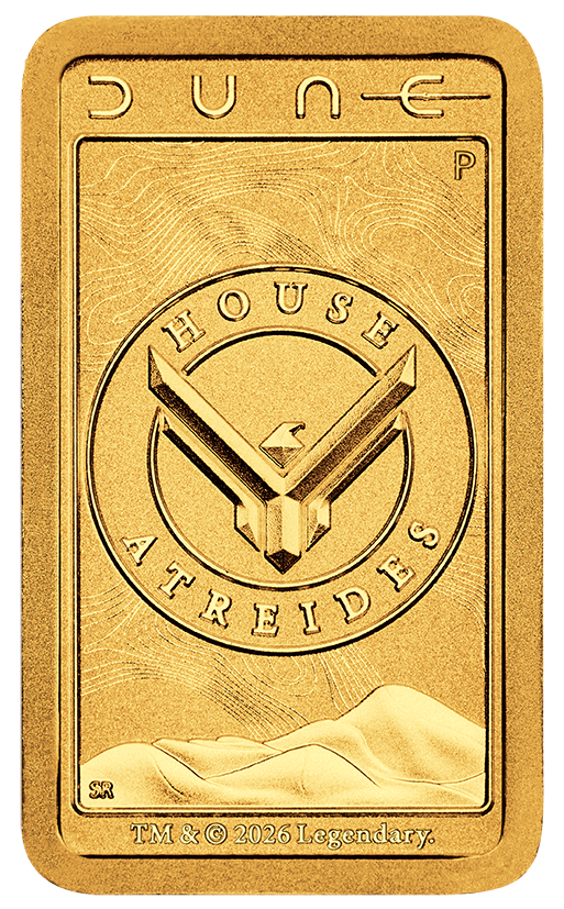 2026 DUNE - House Atreides 1g Gold Minted Bar