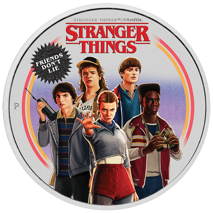 2026 Stranger Things - Friends Don't Lie 1oz Silver Coloured Coin