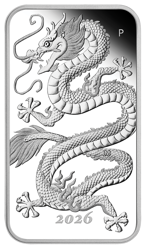 2026 $1 Dragon 2026 1oz Silver Proof Rectangle Coin