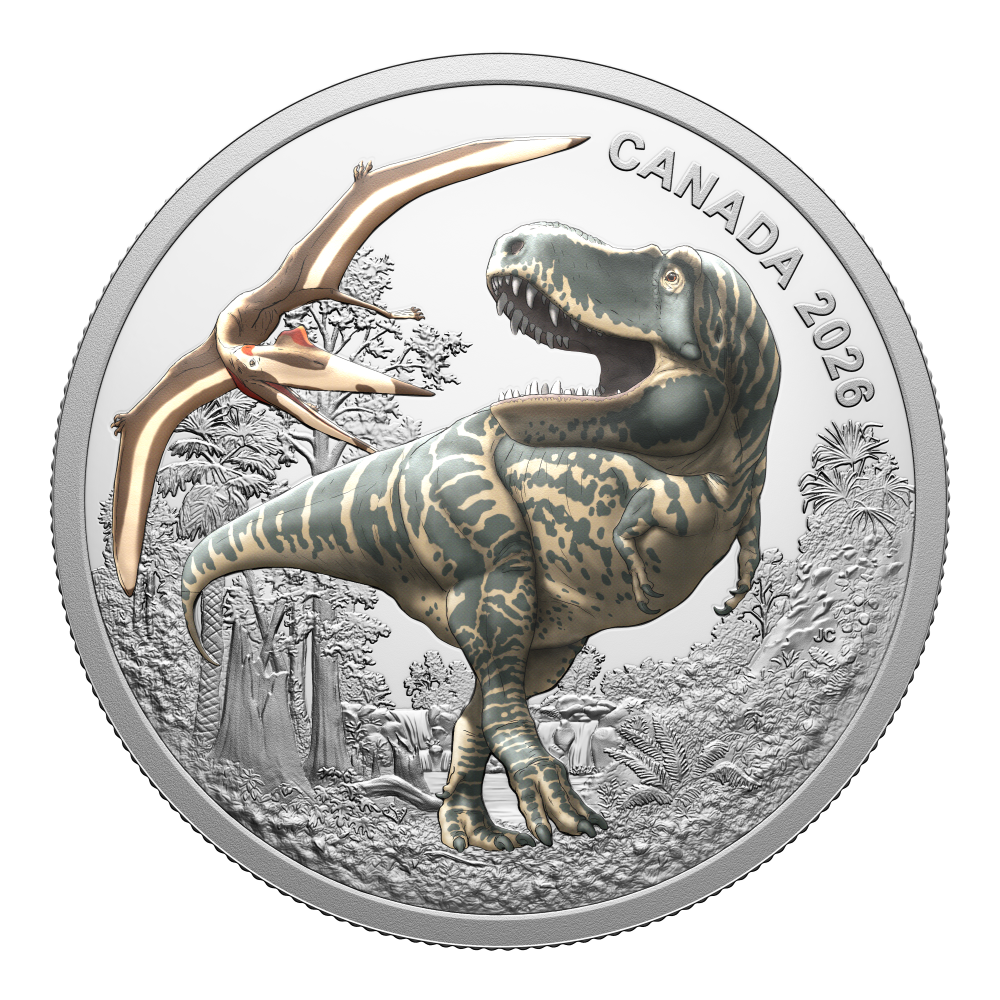 2026 $20 T-Rex Dinosaur Fine Silver Coin