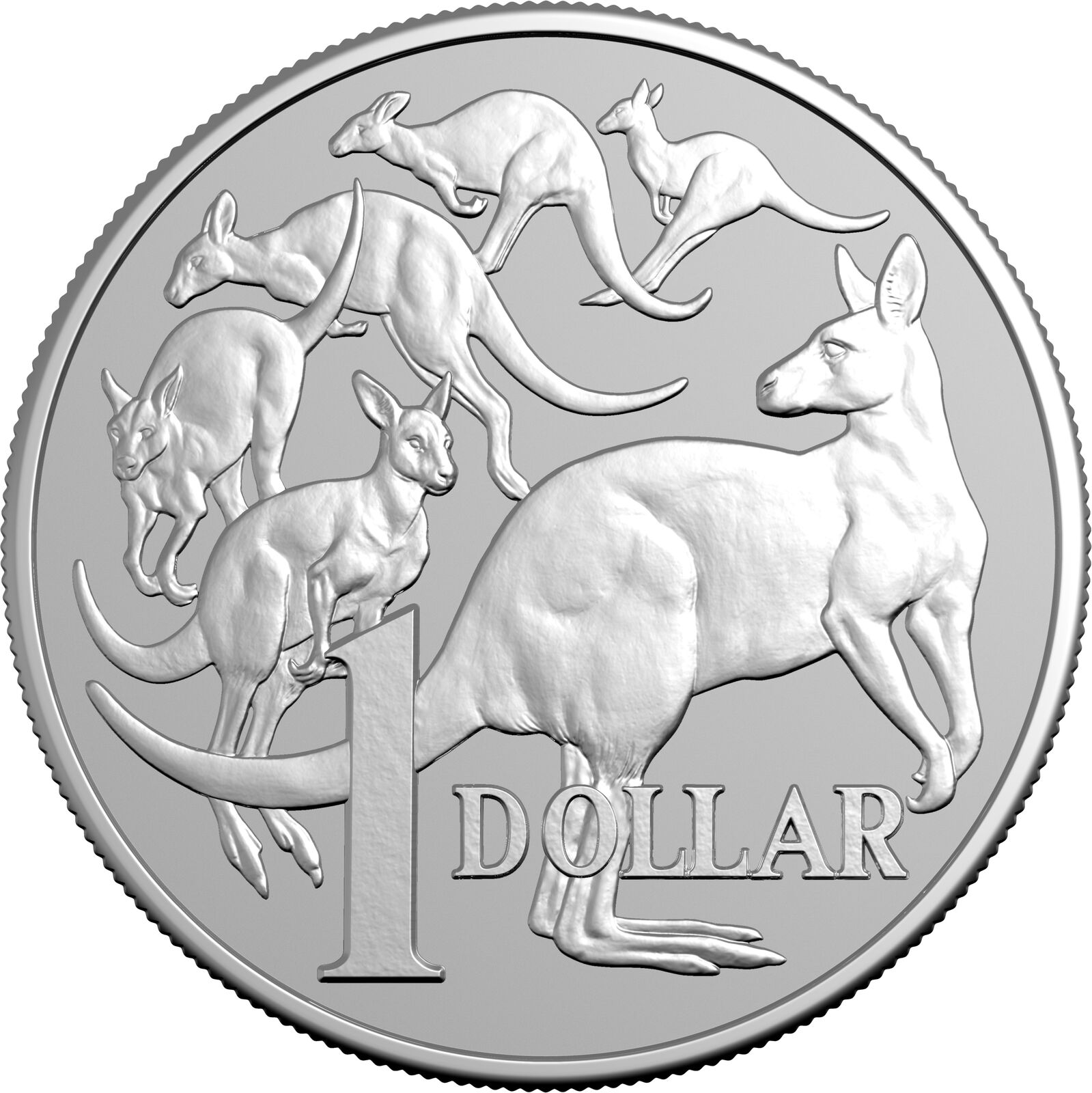 2026 $1 Mob of Six Roos - Australia Decimal Currency 60th Anniversary 1oz Silver Frosted Uncirculated Coin