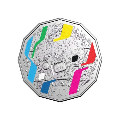 2026 50c 70th Anniversary of Australia’s First Television Broadcast Uncirculated Coin