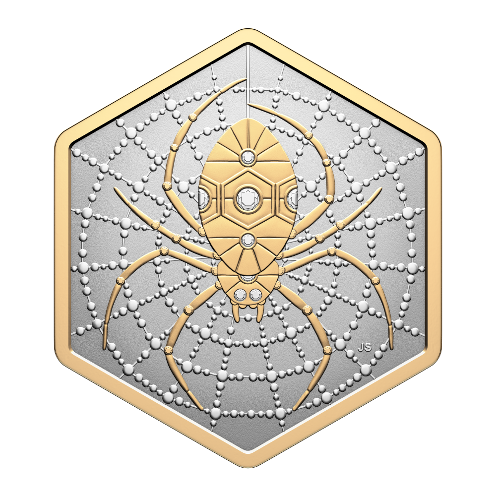 2025 $20 The Spider - Nature's Delight Gold Plated Fine Silver Coin