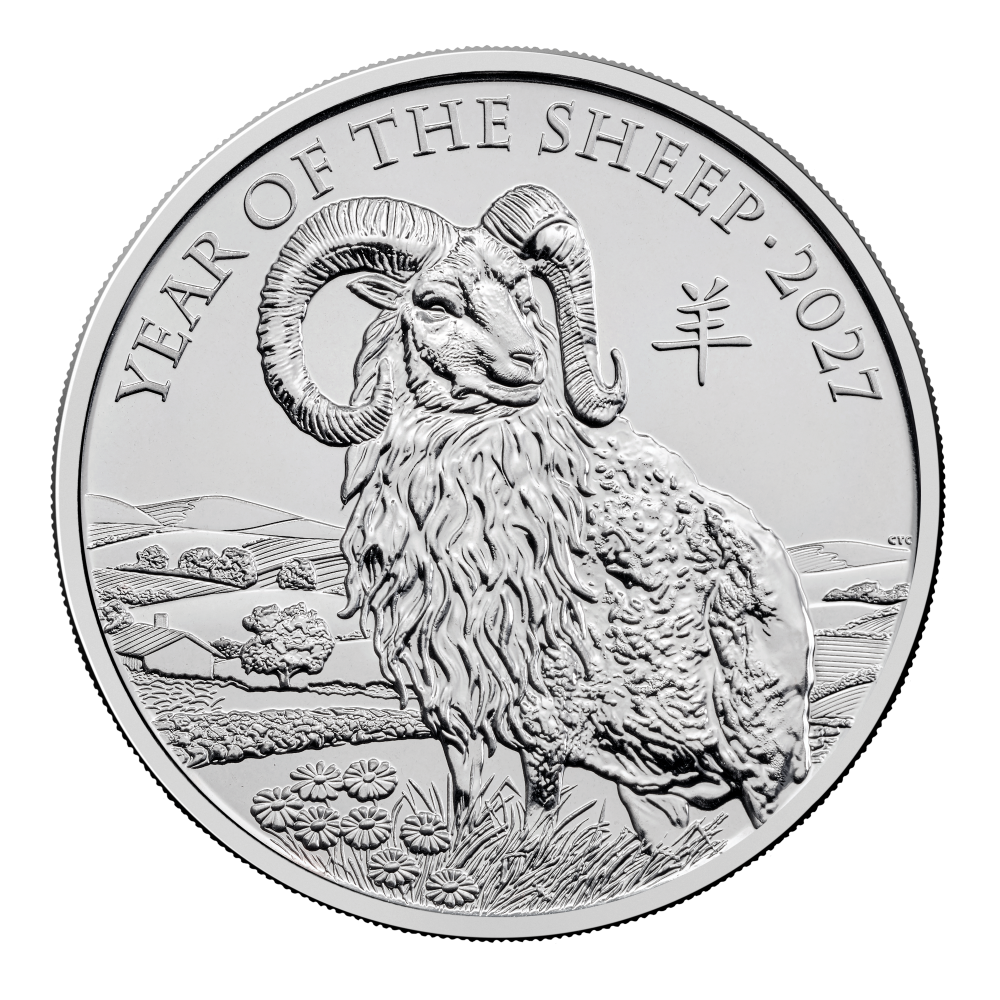 2027 £5 Lunar Year of the Sheep Brilliant Uncirculated Coin