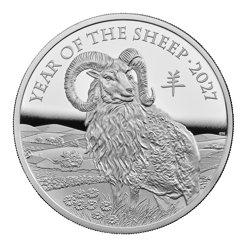 2027 £2 Lunar Year of the Sheep 1oz Silver Proof Coin