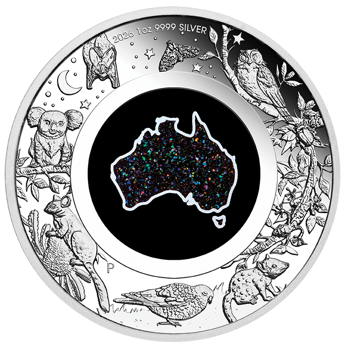 2025 $1 Nocturnal - Great Southern Land Matrix Opal 1oz Silver Proof Coin