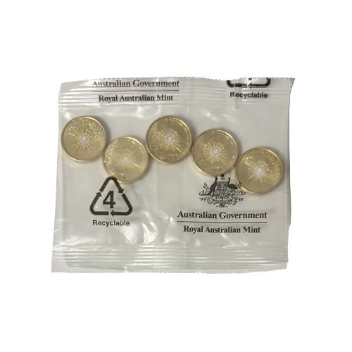 RAM Bag Of 5 x 2026 $2 Dawn Service Coloured UNC Coins