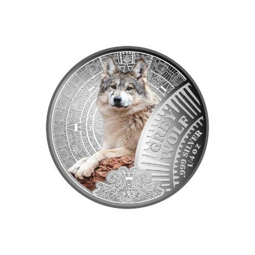 2026 Grey Wolf - Mexican Cinco Grandes (Big 5) 1/4oz Silver Coin in Card