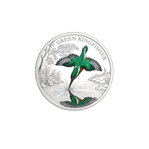 2026 $1 - Green Kingfisher 1oz Silver Proof