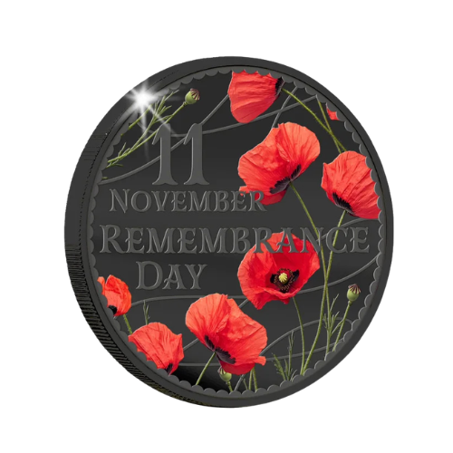 2027 50c Poppies & Peace  Remembrance Day Luxe Edition Coin 