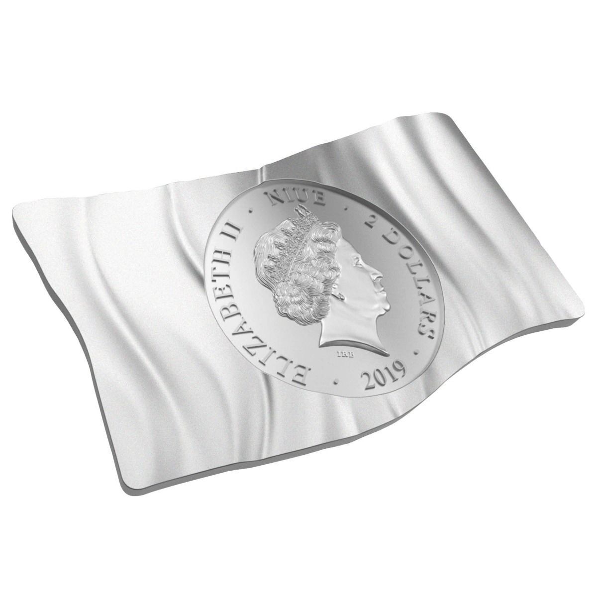 2019 $2 Eureka Stockade Waving Flag Silver Prooflike Coin