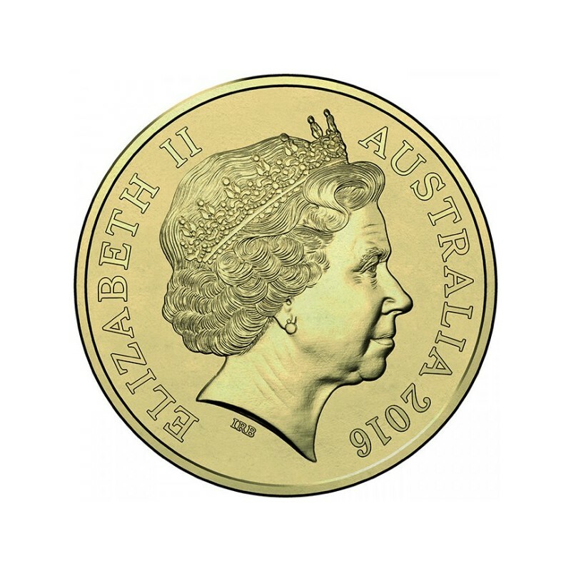 2016 $2 Blue Olympic Ring - Rio Olympics Coloured Coin Circulated