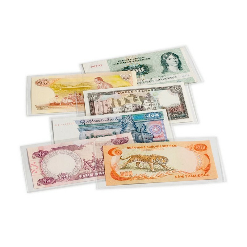 Lighthouse Semi-Rigid Banknote Sleeve Protectors 210  x 127mm 50pcs