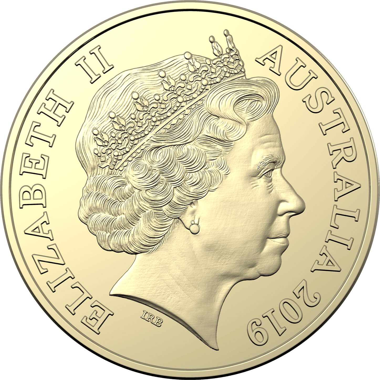2019 Wallabies $2 Coloured Coin Circulated in 2x2