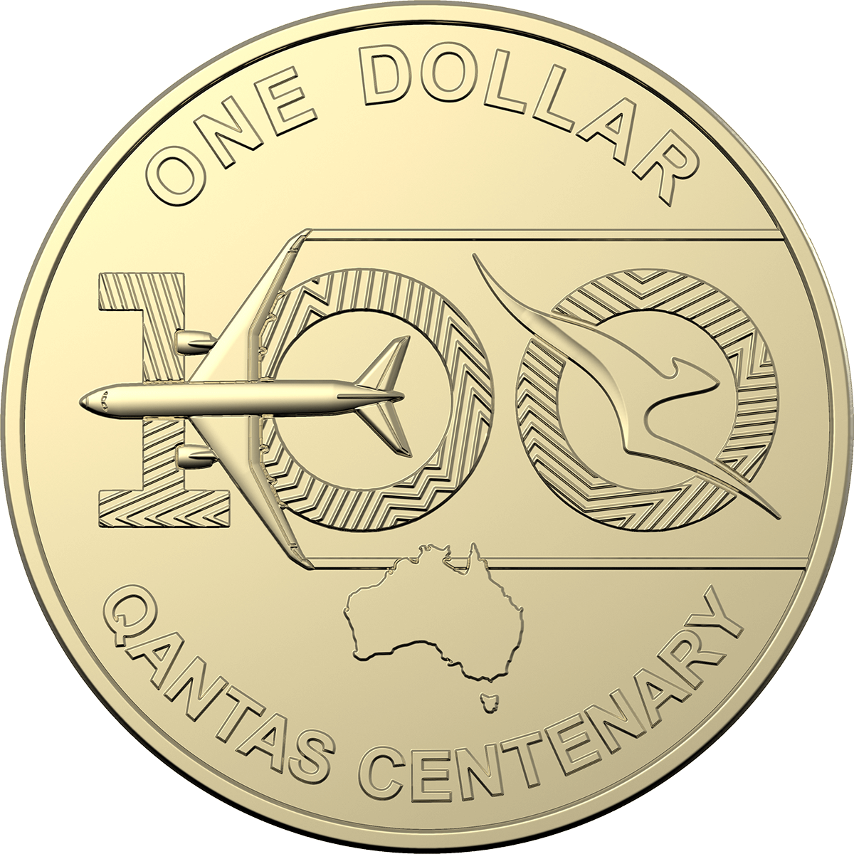 2020 $1 Qantas Centenary RAM Logo Bag 10 Coins