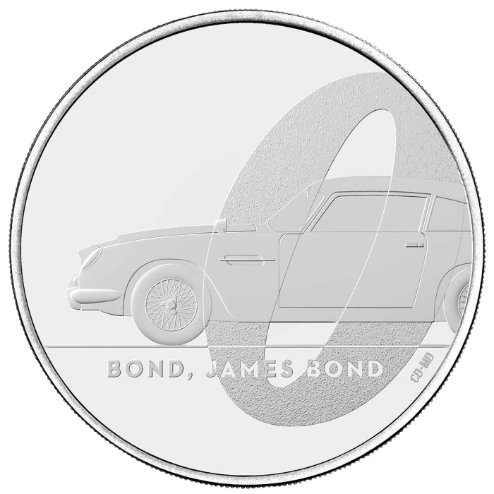 2020 £5 James Bond 007 Aston Martin Brilliant Uncirculated Coin