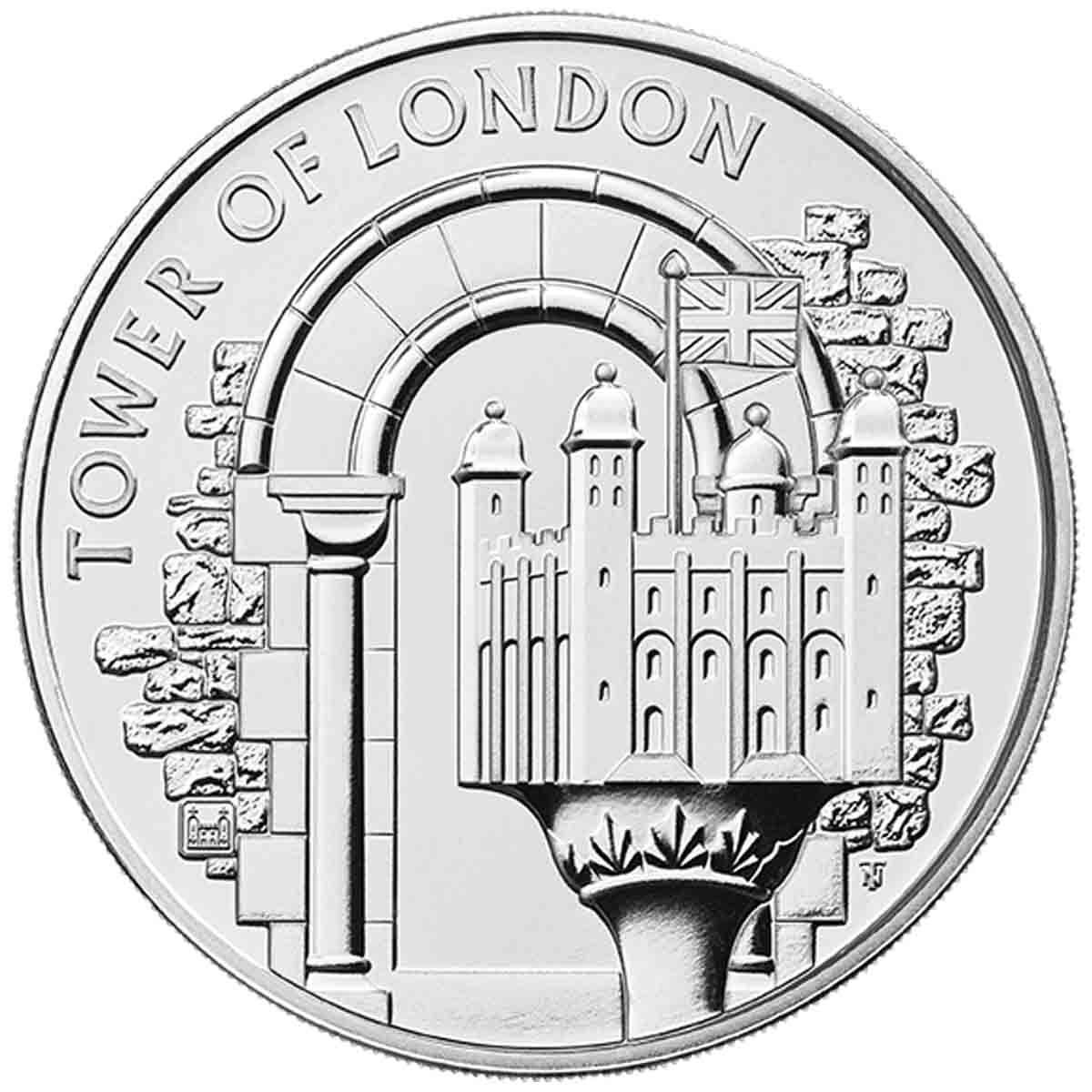2020 £5 The Tower of London White Tower Brilliant Uncirculated Coin