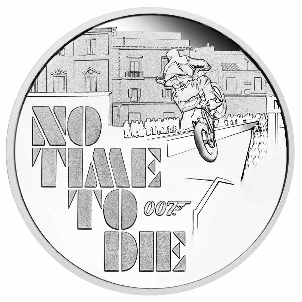2020 $1 1oz  James Bond No Time To Die Silver Proof Coin 
