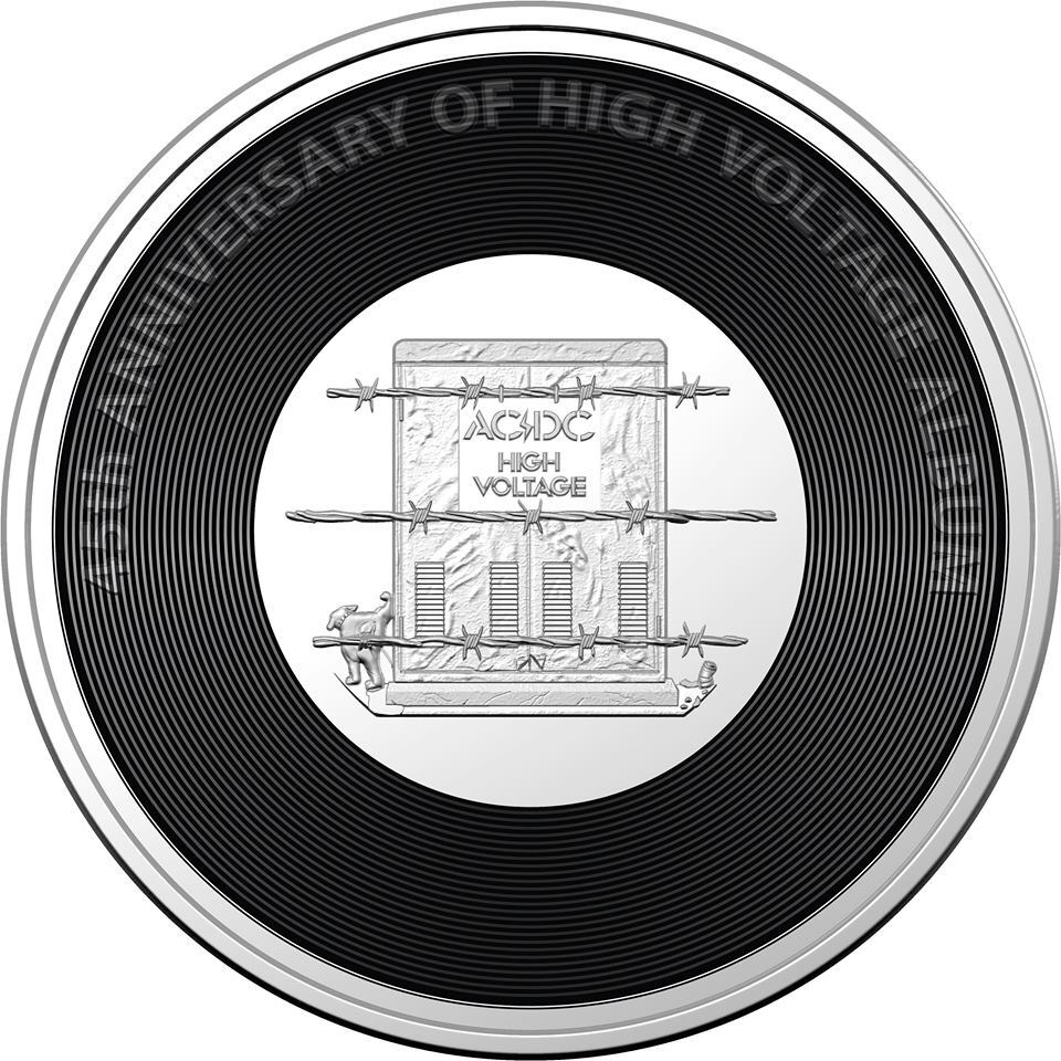 2020 20c AC/DC 45th Anniversary of the Australian release of High Voltage Coloured  UNC