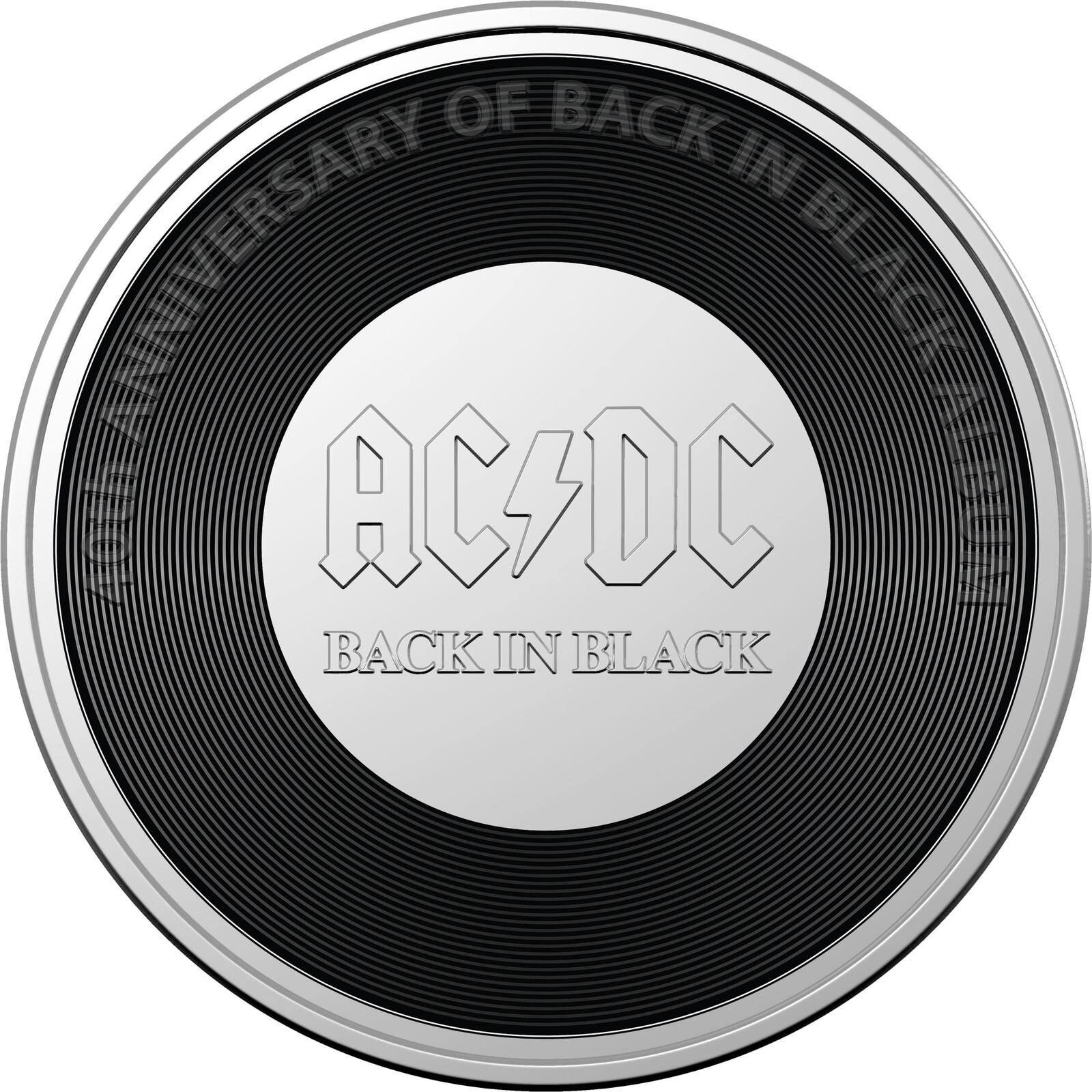 2020 20c AC/DC 45th Anniversary of the Australian release of Back In Black Coloured  UNC 
