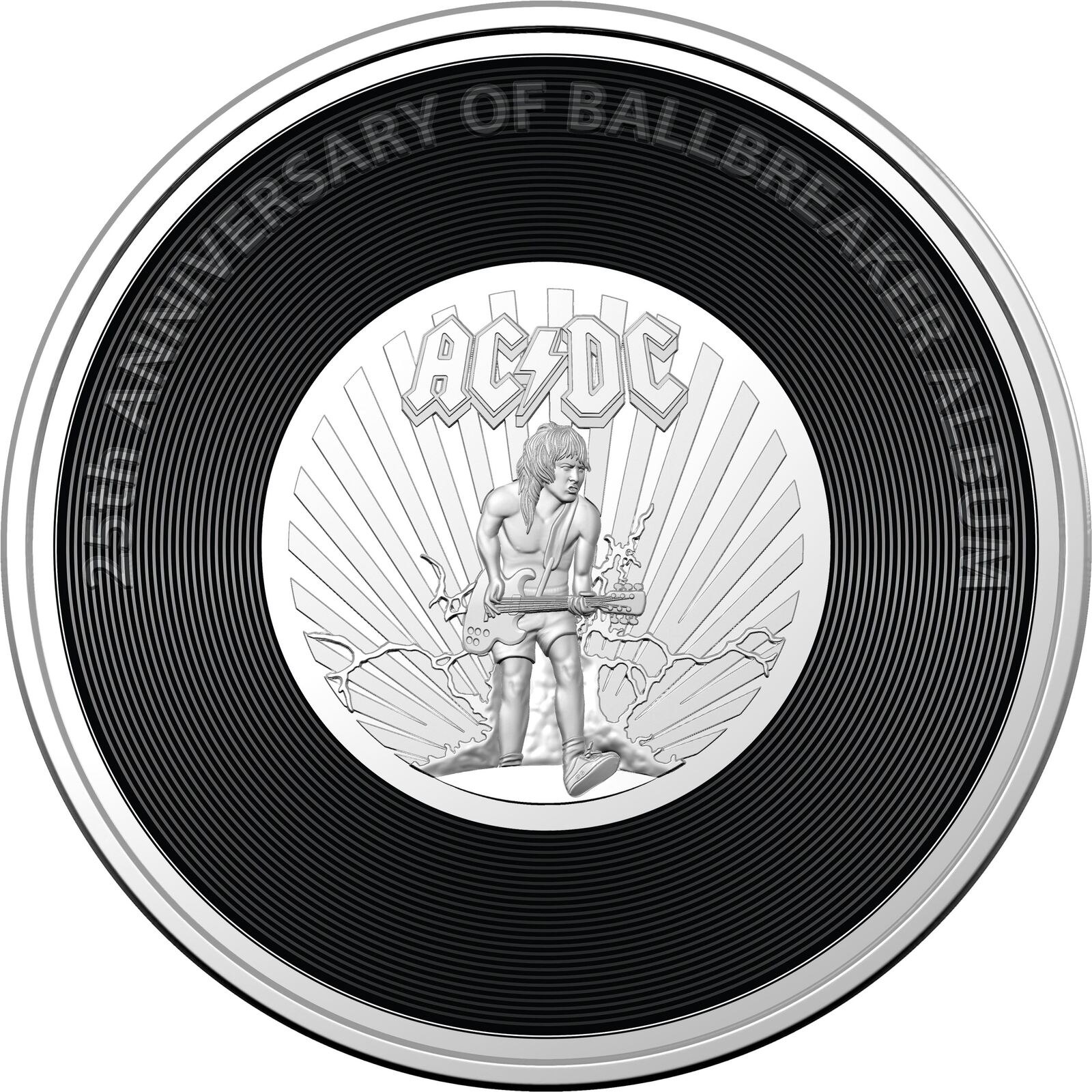 2020 20c AC/DC 45th Anniversary of the Australian release of Ballbreaker Coloured UNC