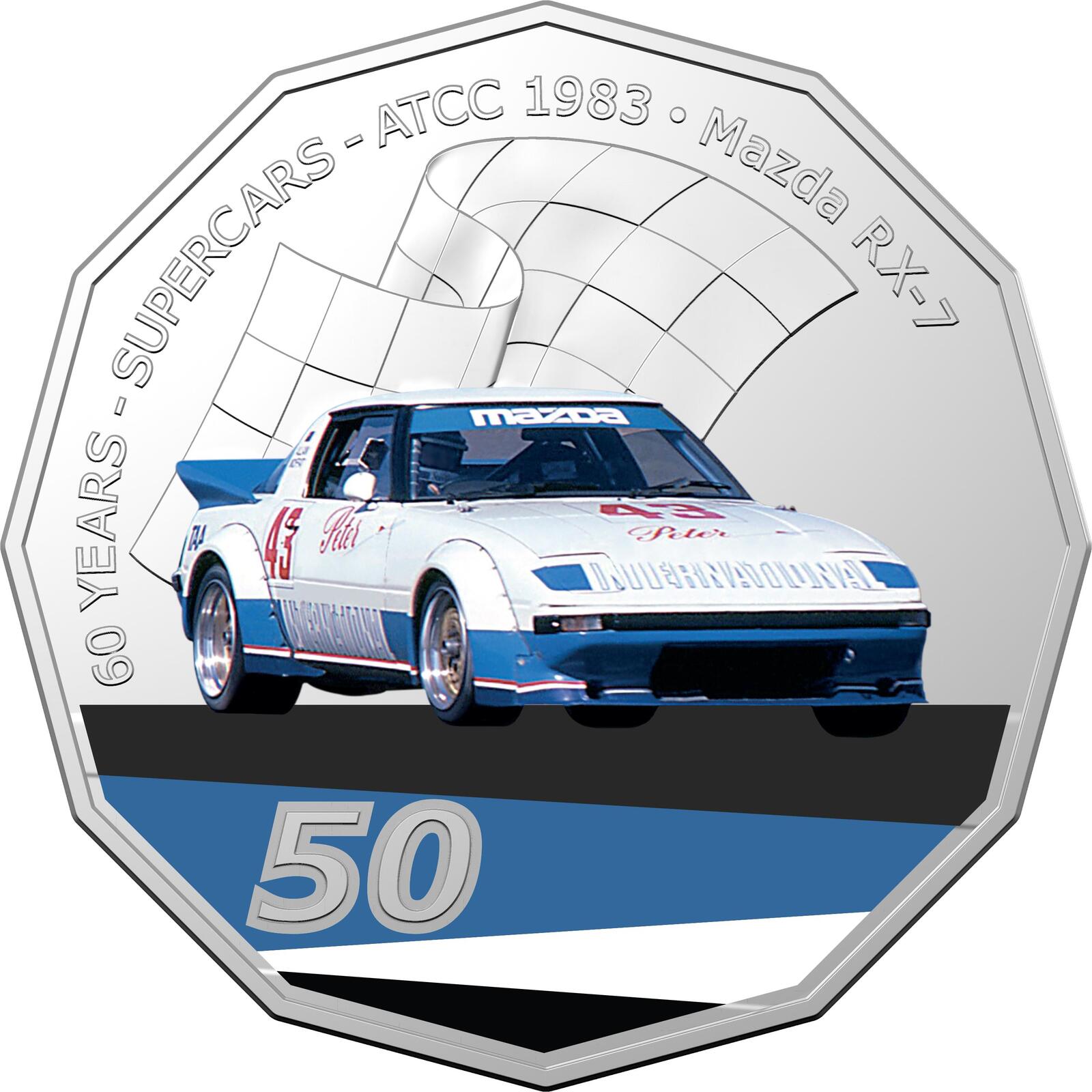 2020 50c Mazda RX-7 V8 Supercars 60th Anniversary
