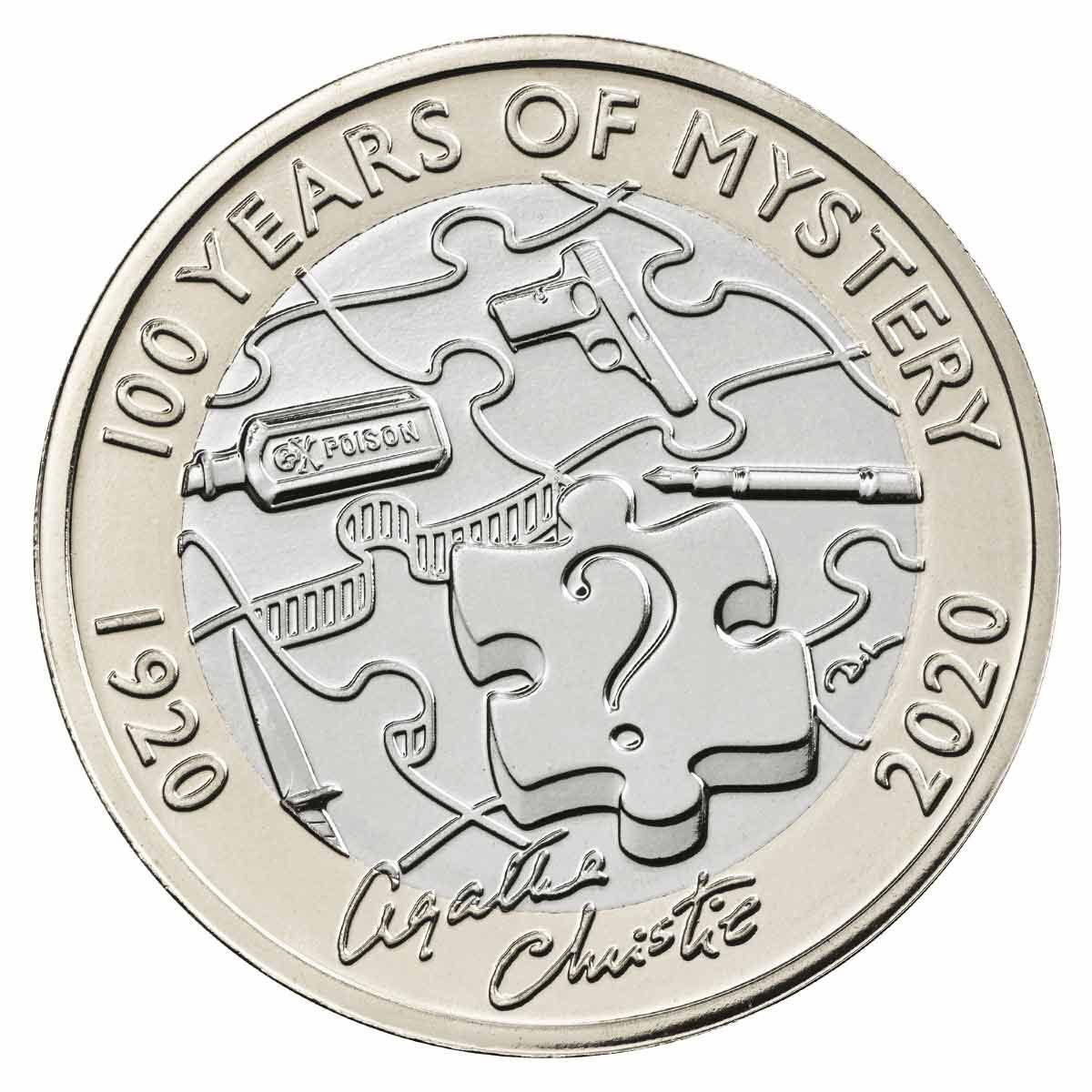 2020 £2 Agatha Christie Brilliant Uncirculated Coin