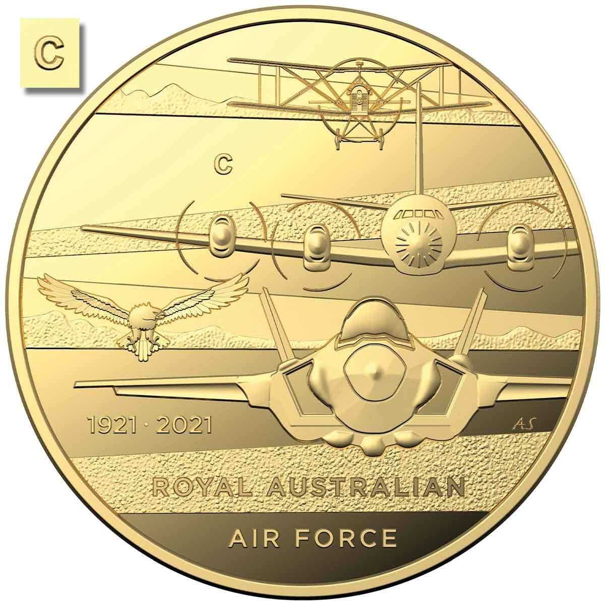 2021 $10 RAAF Centenary 1/10 Oz Gold Proof Coin