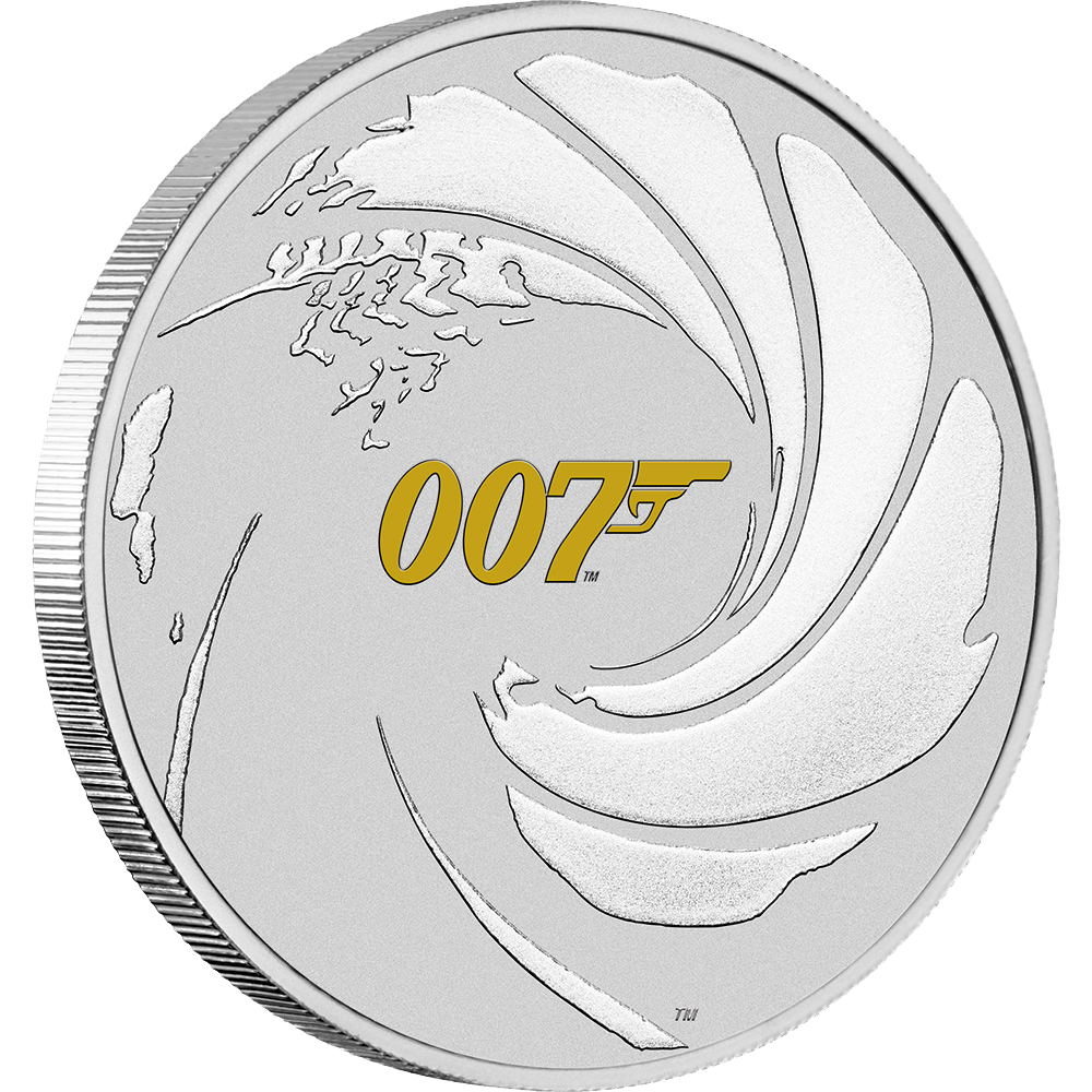 2021 $1 James Bond 007 1oz Silver Coloured Coin in Card