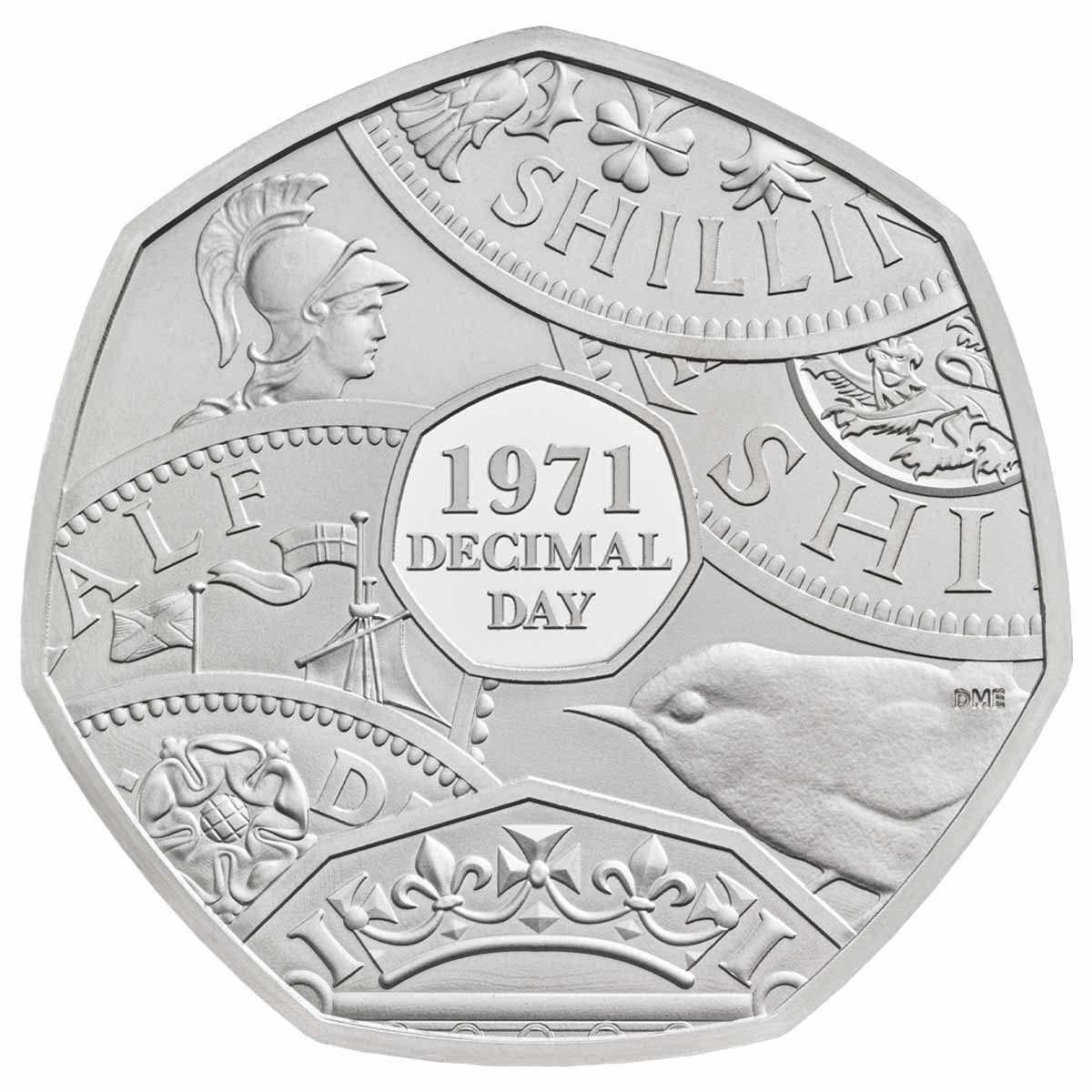2021 50p Decimal Day Brilliant Uncirculated Coin
