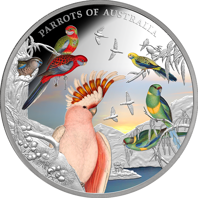 2021 $10 Parrots of Australia 5oz Silver Proof Coin 
