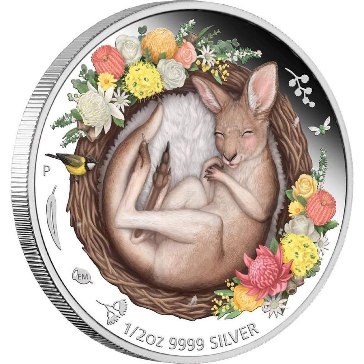 2021 50c Dreaming Roo 1/2oz Silver Proof Coloured Coin