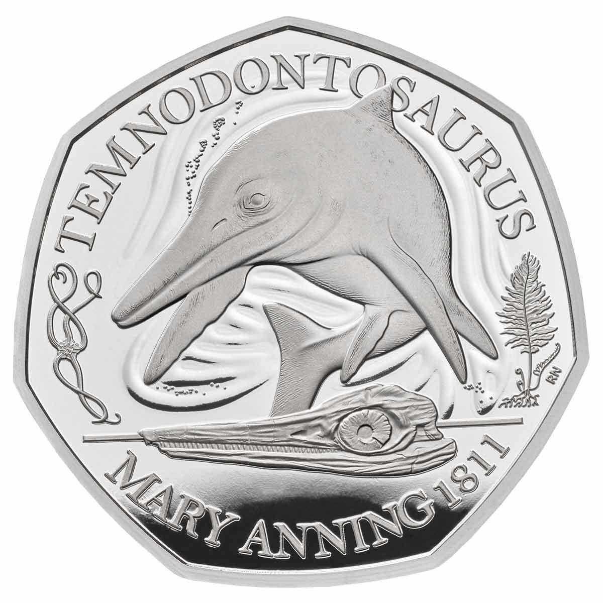 2021 Temnodontosaurus 50p Silver Proof Coin