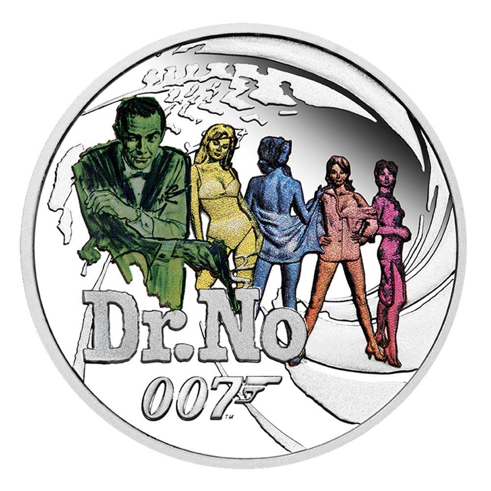 2021 James Bond Dr. No 1/2oz Silver Proof Coloured Coin