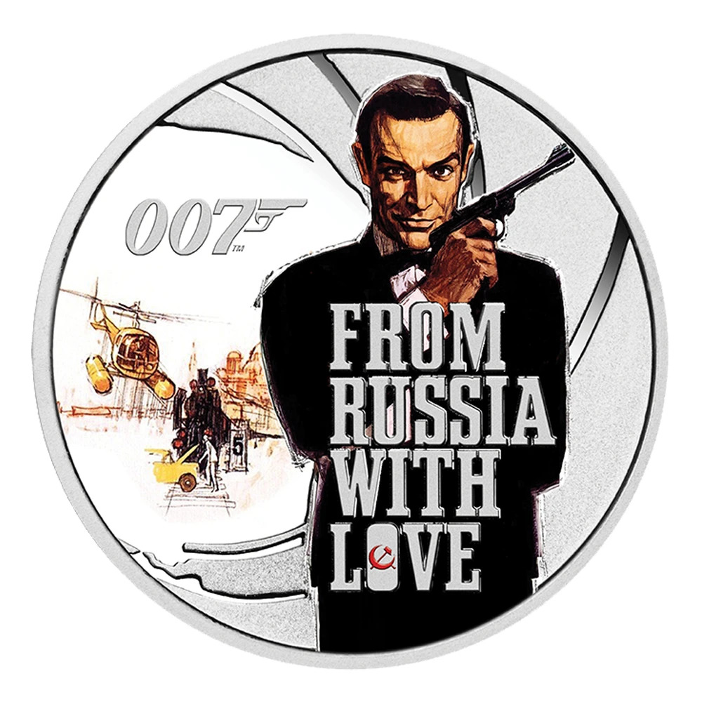 2021 James Bond From Russia With Love 1/2 oz Silver Proof Coloured Coin