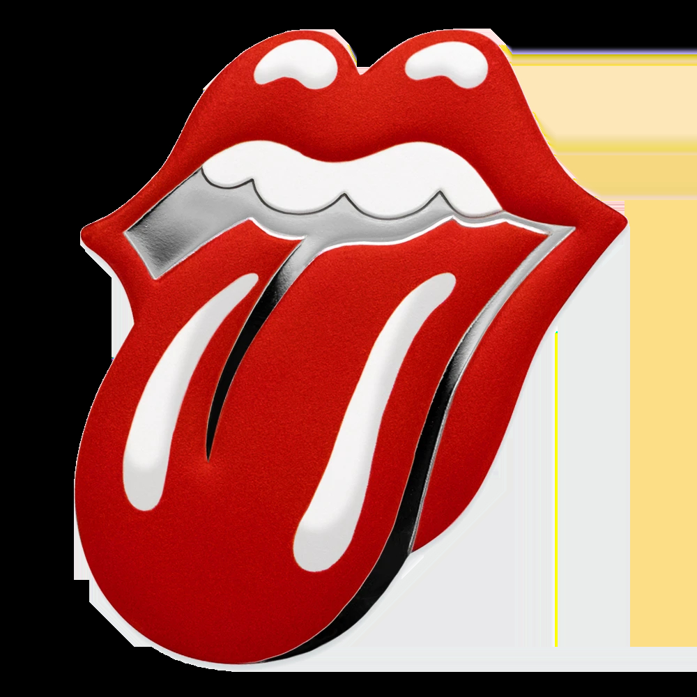 2021 £5 Rolling Stones Tongue and Lips 1oz Silver Coin 