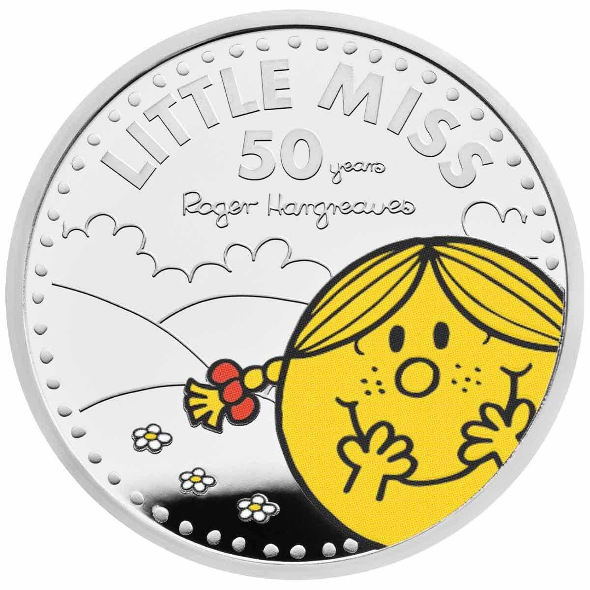2021 £2 Little Miss Sunshine- 50th Anniversary of Mr. Men 1oz Silver Coloured Proof Coin