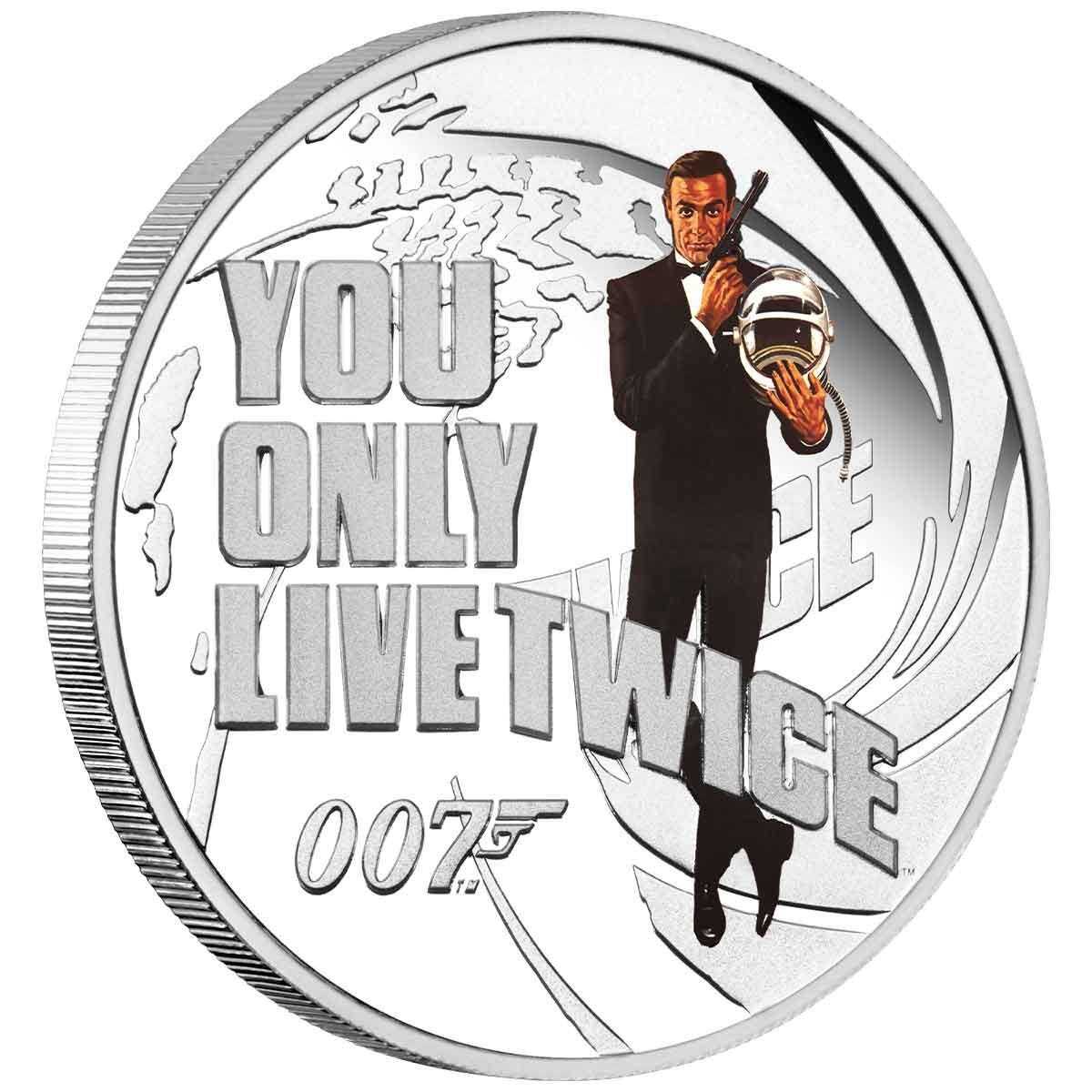 2021 James Bond You Only Live Twice 1/2oz Silver Proof Coloured Coin
