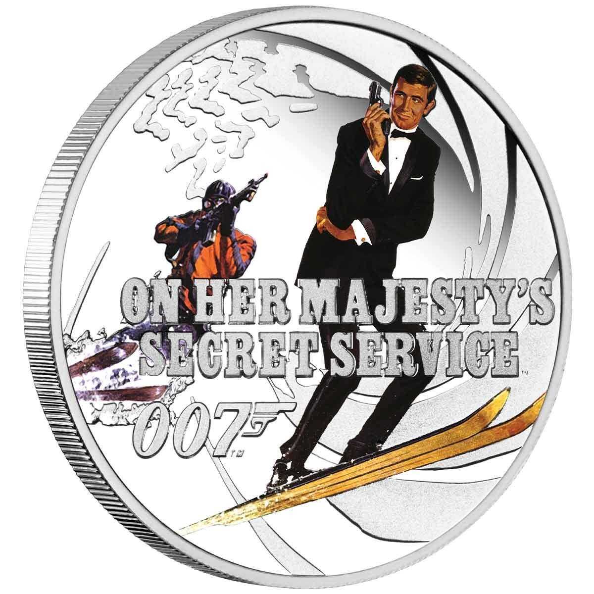 2021 James Bond On Her Majesty's Secret Service 1/2oz Silver Proof Coloured Coin