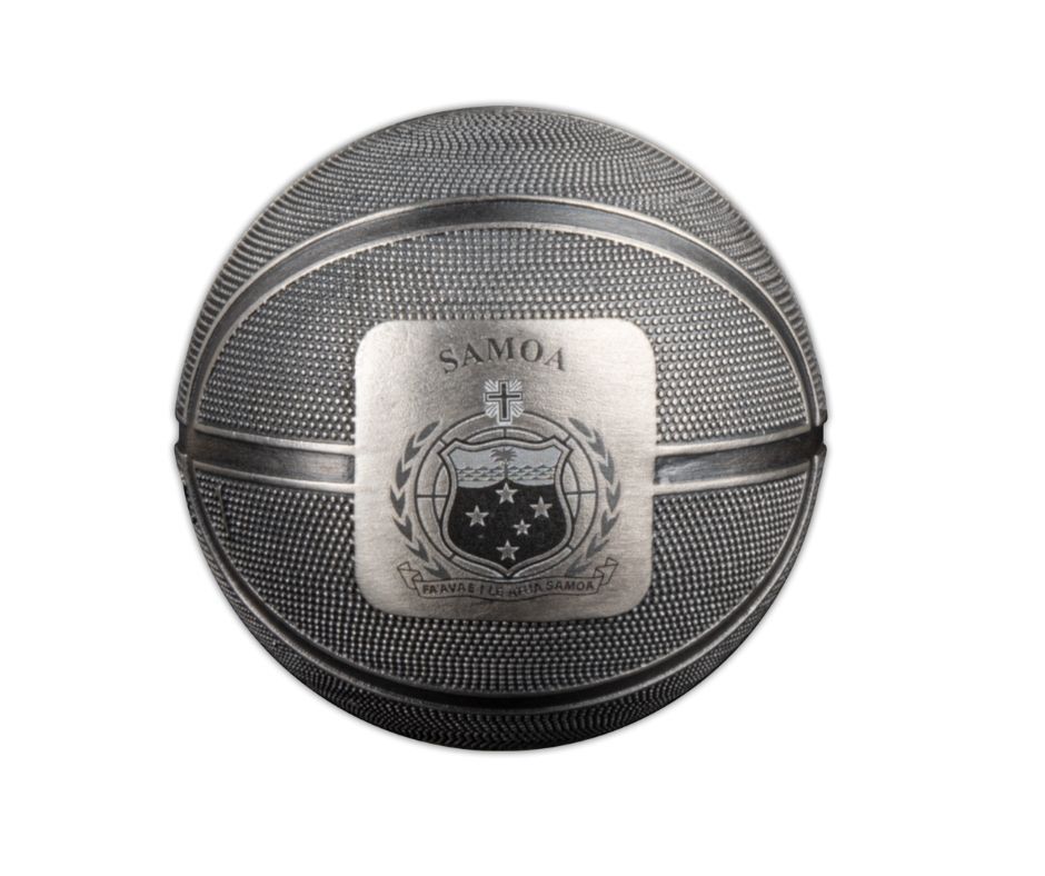 2021 $5 BASKETBALL Shape 1oz Silver Coin