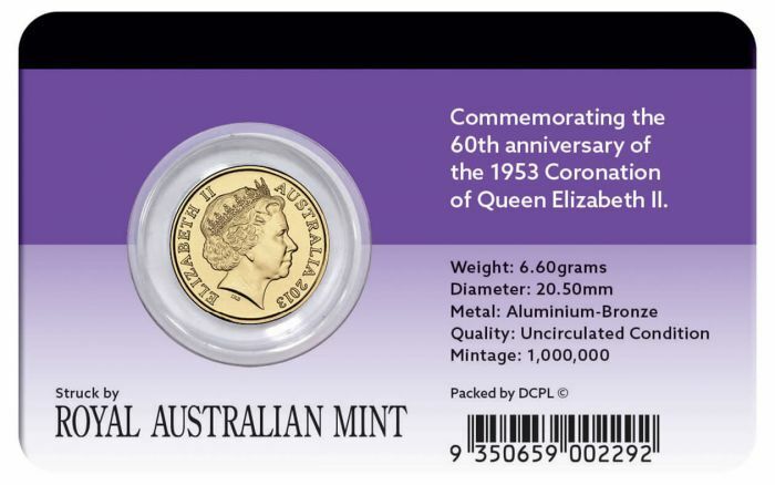 2013 $2 Purple QEII Coronation Coin Pack