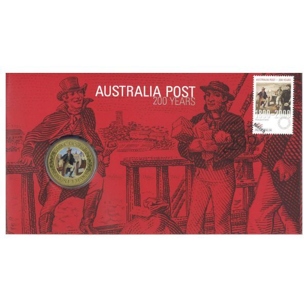 2009 $1 200 Years Postmaster Isaac Nichols Coin & Stamp PNC