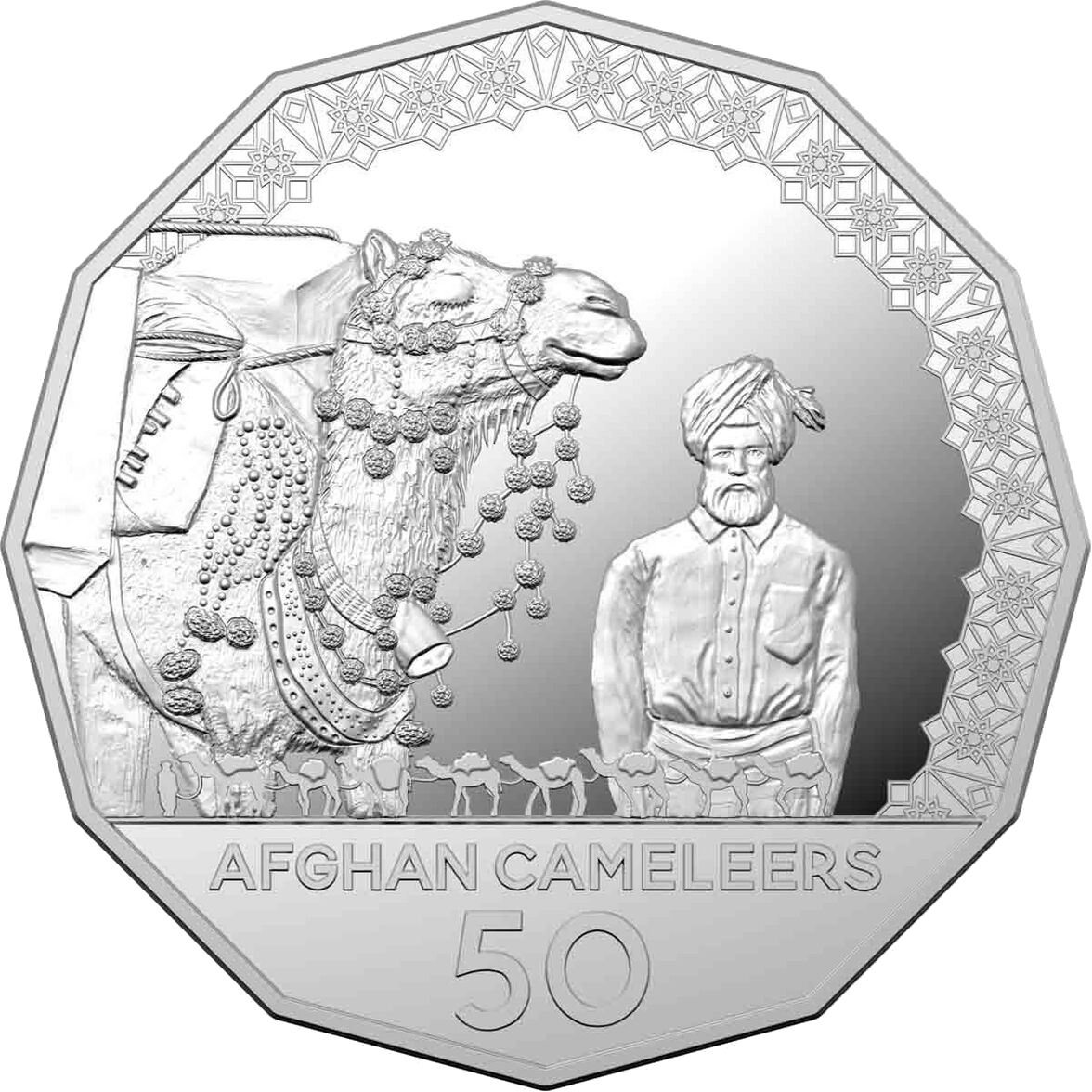 2020 50c Afghan Cameleers - Silver Proof Coin