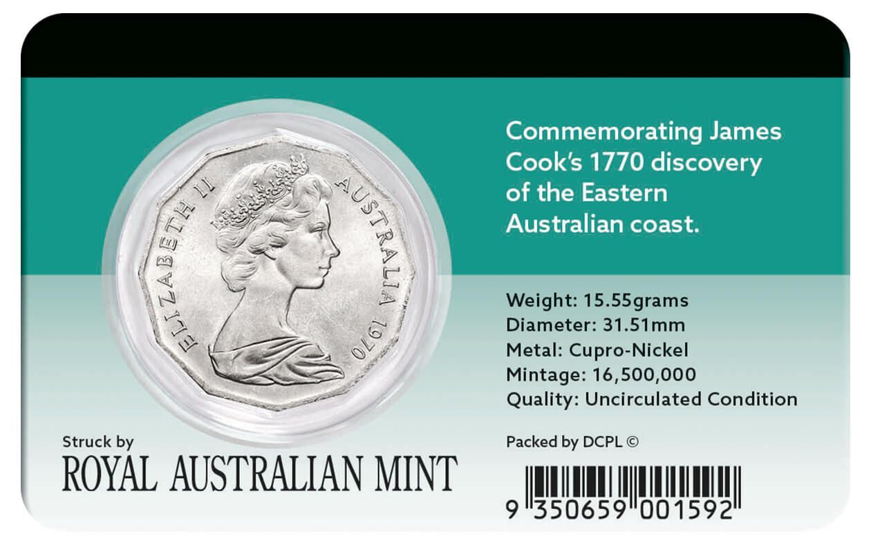 1970 50c James Cook Bicentenary Coin Pack