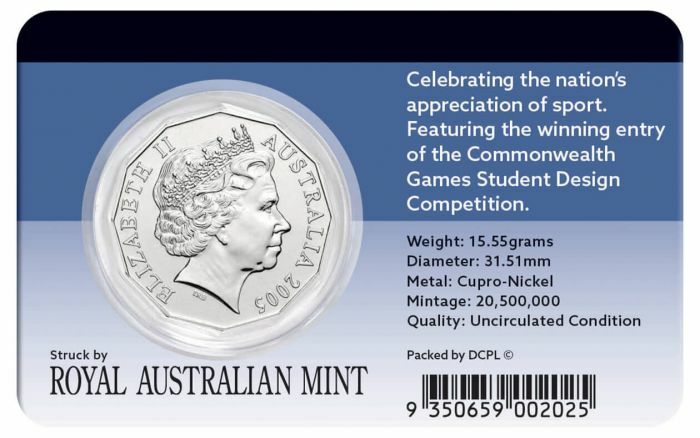 2005 50c XVIII Commonwealth Games Melbourne Coin Pack