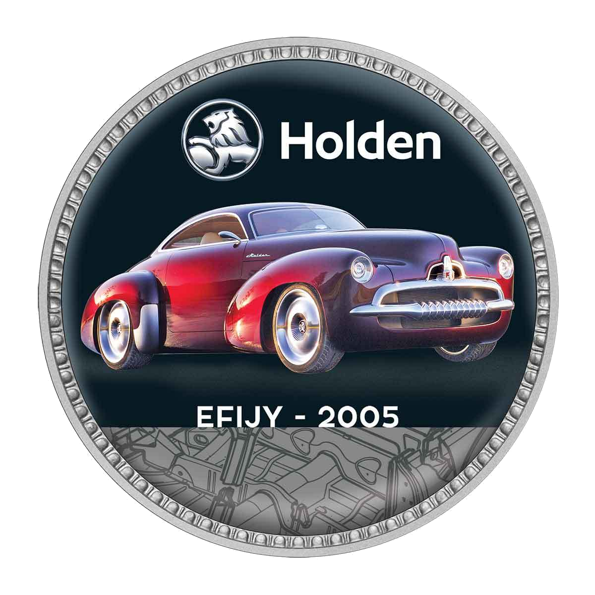 Holden The Concept Cars silver Plated Enamelled Penny Collection