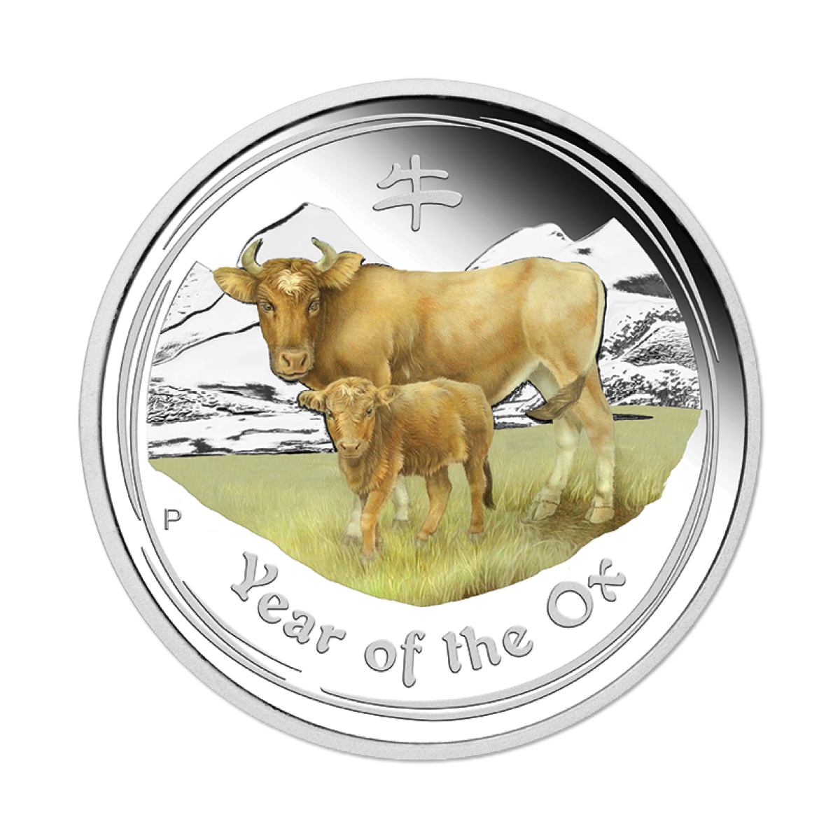 2021 Australian Year Of Ox 2oz Silver Coloured Proof ANDA Perth Money Expo