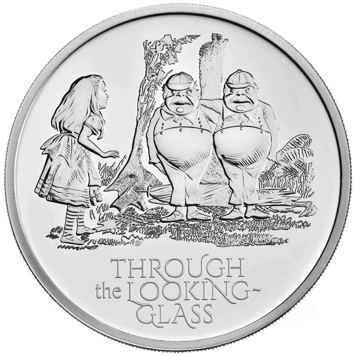 2021 £5 Alice Through the Looking Glass Cupro-Nickel Coin UNC
