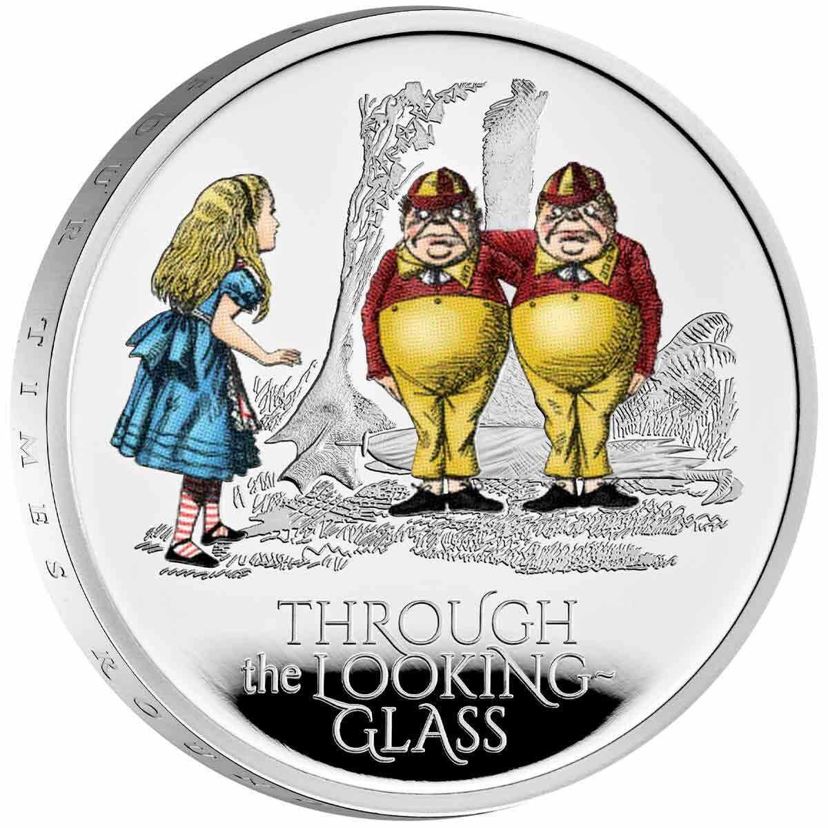 2021 £2 Alice Through the Looking Glass Coloured 1oz Silver Proof Coin