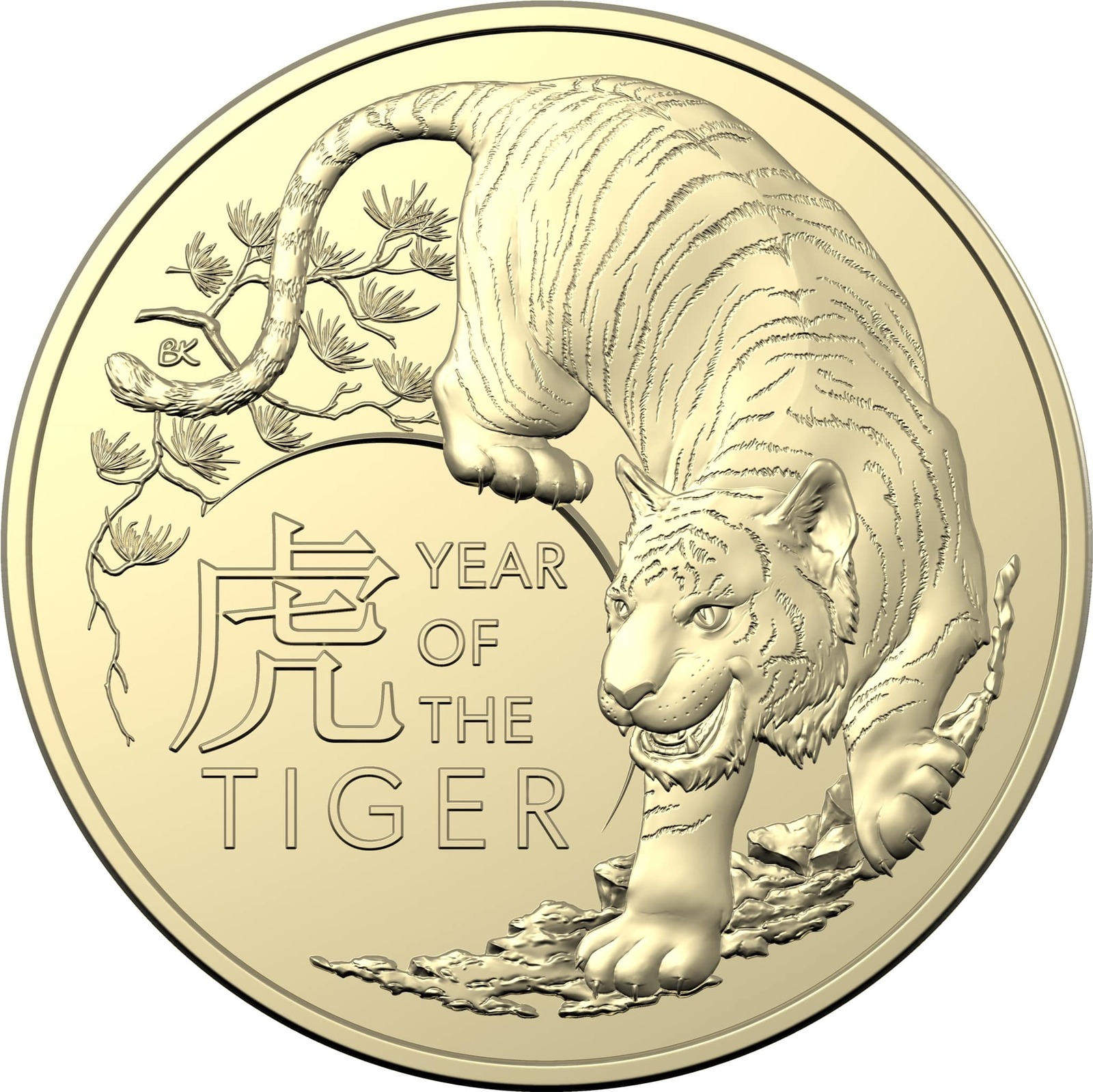 2022 $1 Lunar Year of the Tiger Al/Br Two-Coin Set UNC